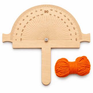 ATEAMIR 12 x 10 in Wooden Angle Finder with String Line, Birch Plywood Protractor for Construction and DIY