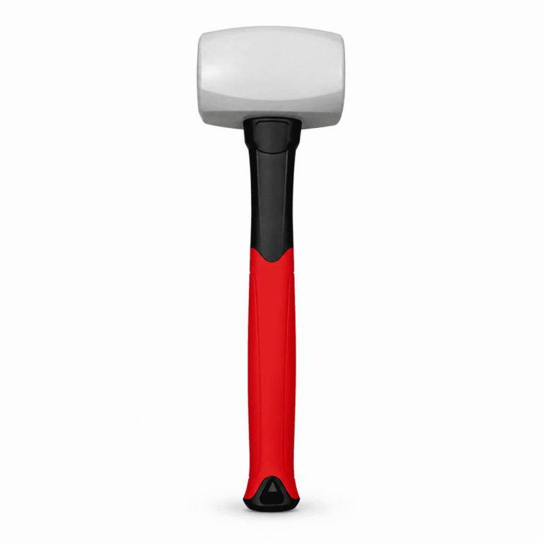 ATEAMIR 12 oz White Rubber Mallet, Low Recoil Double-Face Hammer for Flooring and Woodworking