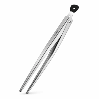 ATEAMIR 12-Inch Stainless Steel Kitchen Tongs, Locking Serrated Tips, Heat Resistant to 600°F
