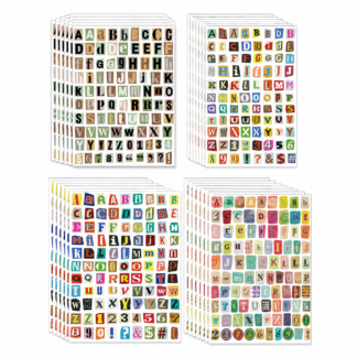 ATEAMIR 1920-Piece Alphabet Letter Stickers, 20 Sheets Vintage Ransom Style for Journals and Scrapbooks