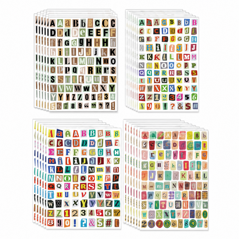 ATEAMIR 1920-Piece Alphabet Letter Stickers, 20 Sheets Vintage Ransom Style for Journals and Scrapbooks