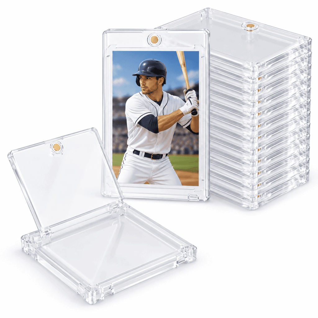 ATEAMIR 18-Pack 130pt Magnetic Card Holders with UV Protection for 2.5 x 3.5-Inch Trading Cards