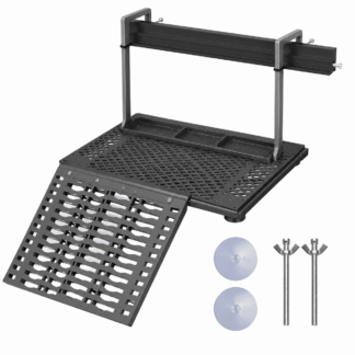 ATEAMIR Hanging Turtle Basking Platform for 30-Gallon Aquariums with Feeding Tray and Stainless Steel Hooks
