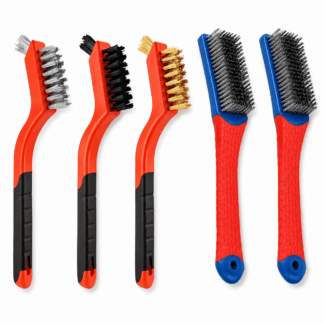ATEAMIR 5-Piece Wire Brush Set, Steel, Brass, Nylon and Stainless Steel Cleaning Brushes