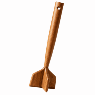 ATEAMIR 10.5 in Teak Wood Meat Chopper for Ground Beef, Turkey and Sausage, Nonstick Cookware Safe